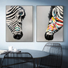 Colorful Zebra Bedroom Decoration