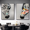 Colorful Zebra Bedroom Decoration