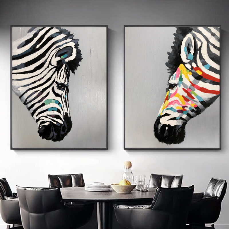 Colorful Zebra Bedroom Decoration