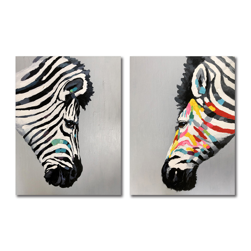 Colorful Zebra Bedroom Decoration