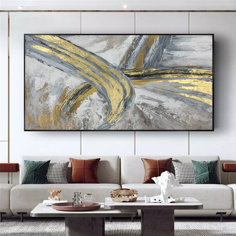 Abstract Gold Foil Painting 