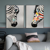 Colorful Zebra Bedroom Decoration