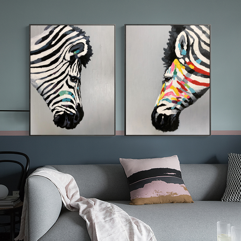 Colorful Zebra Bedroom Decoration