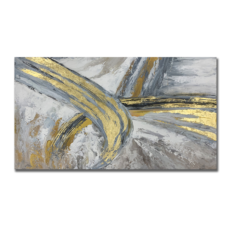 Abstract Gold Foil Painting 