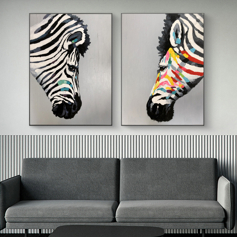 Colorful Zebra Bedroom Decoration