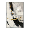 Yellow And Dark Green Abstract Art