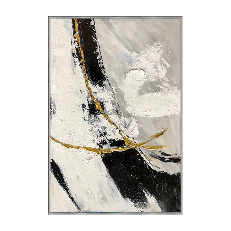 Yellow And Dark Green Abstract Art