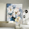 Blue Abstract Flower Art
