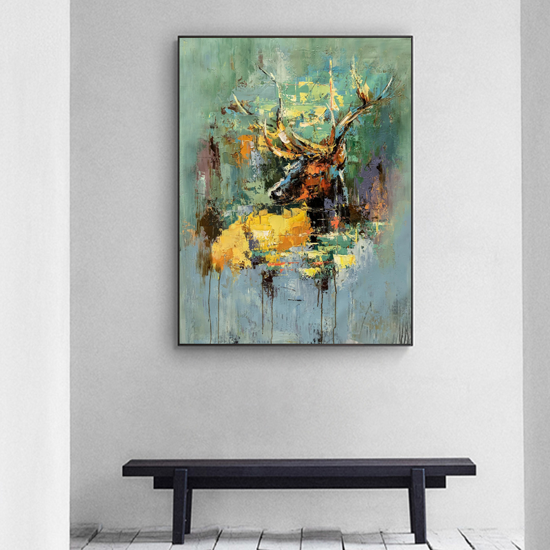 Abstract Deer Painting