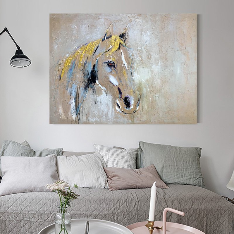 Abstract Horse Canvas Painting