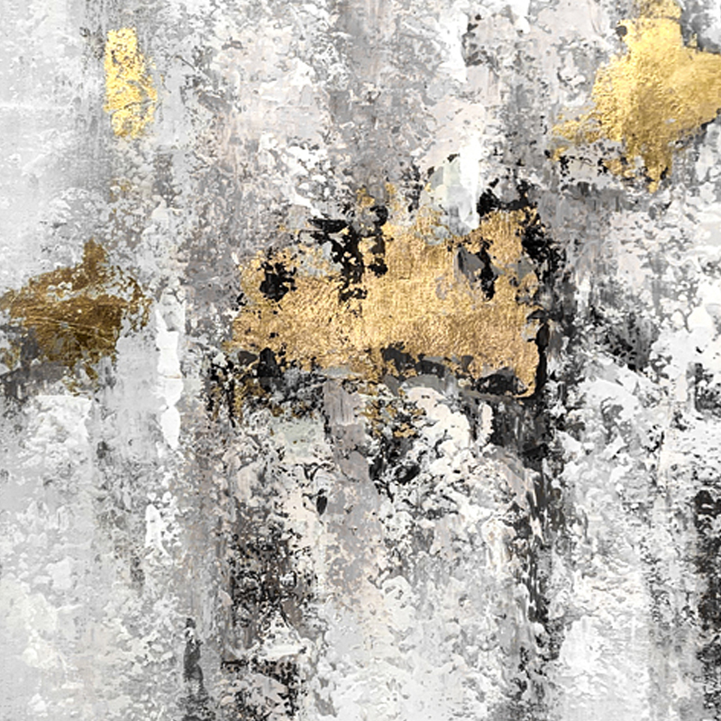 Black And White Gold Painting