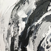 Thick Oil Black And White Wall Painting