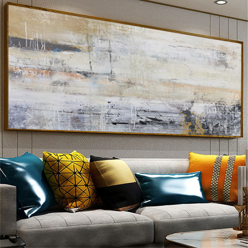 Yellow Abstract Horizontal Painting