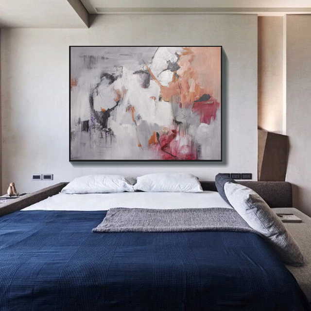 Large Abstract Painting Original Red Abstract Painting