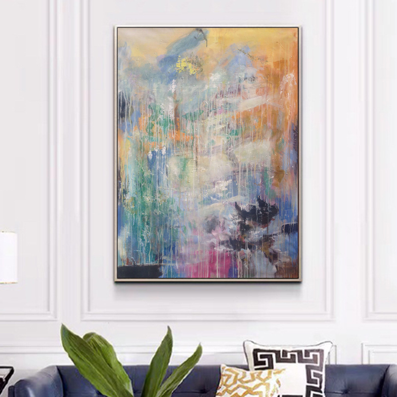 Large Abstract Art Yellow Abstract Painting