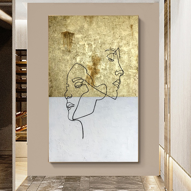 Abstract Gold Foil Painting 2