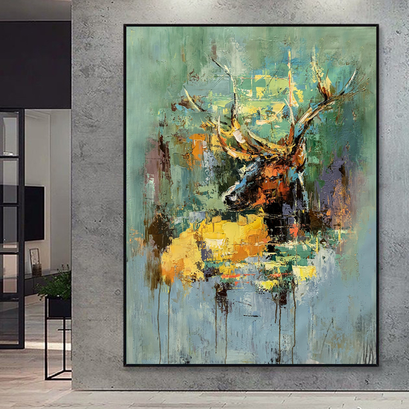 Abstract Deer Painting