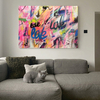 Trendy graffiti painting