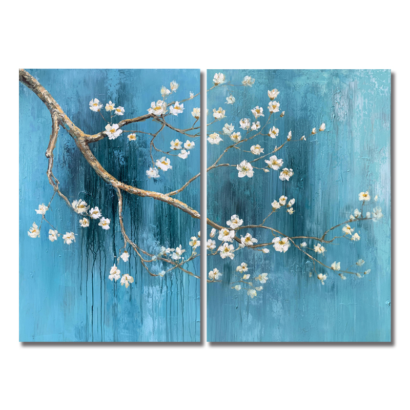 Blue Flower Set Painting