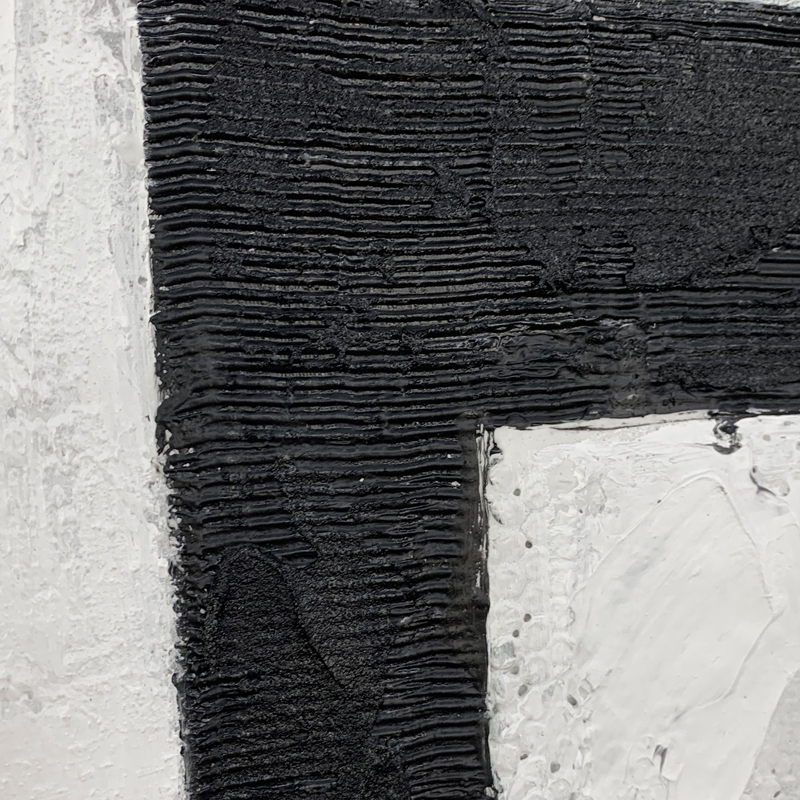 Geometric Black And White Painting