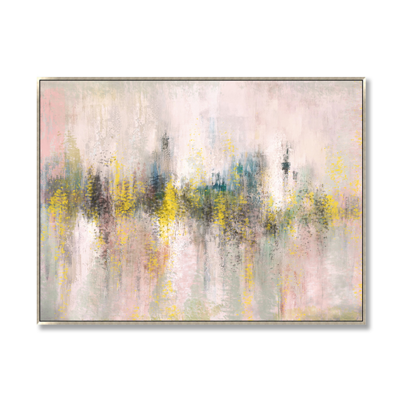 Pink Gold Leaf Art