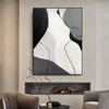 Minimalist Curved Hand-painted Oil Painting