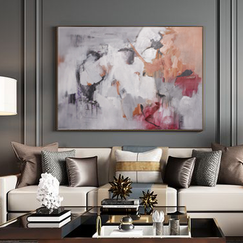 Large Abstract Painting Original Red Abstract Painting