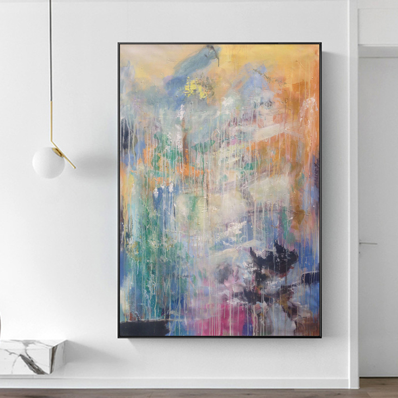 Large Abstract Art Yellow Abstract Painting