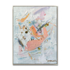 Abstract Wall Painting in Pink Tones