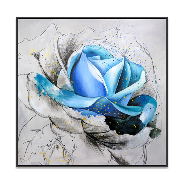Elegant Blue Flower Painting