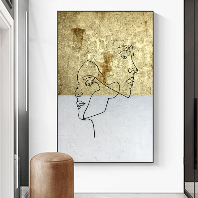 Abstract Gold Foil Painting 2