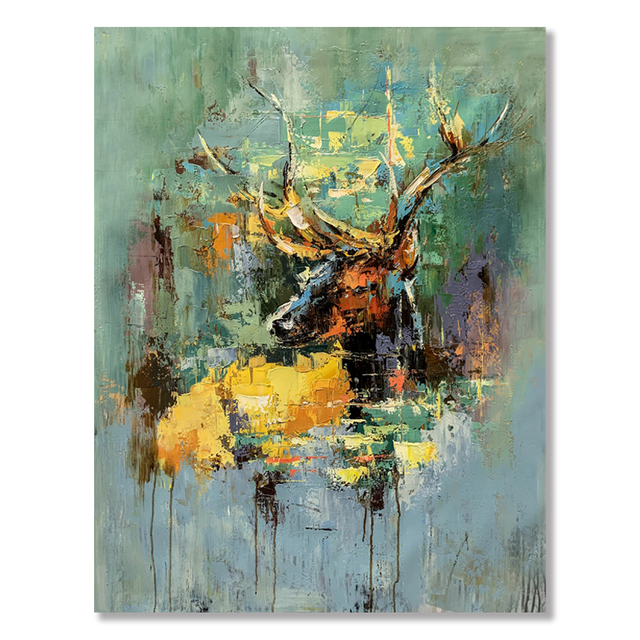 Abstract Deer Painting