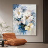 Blue Abstract Flower Art