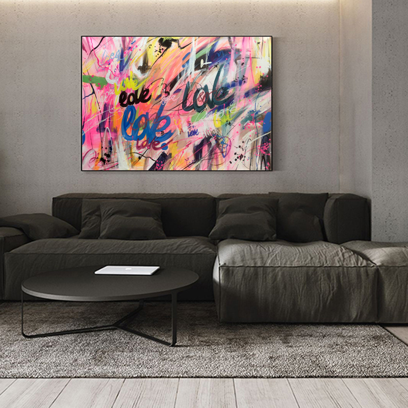 Trendy graffiti painting