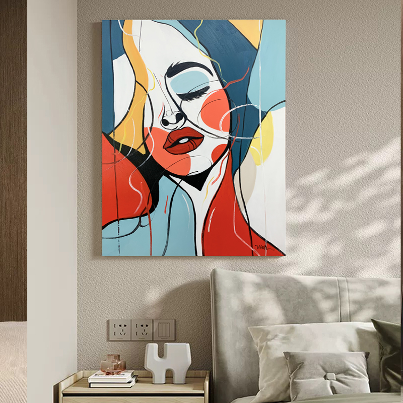 Color Abstract Portrait Painting