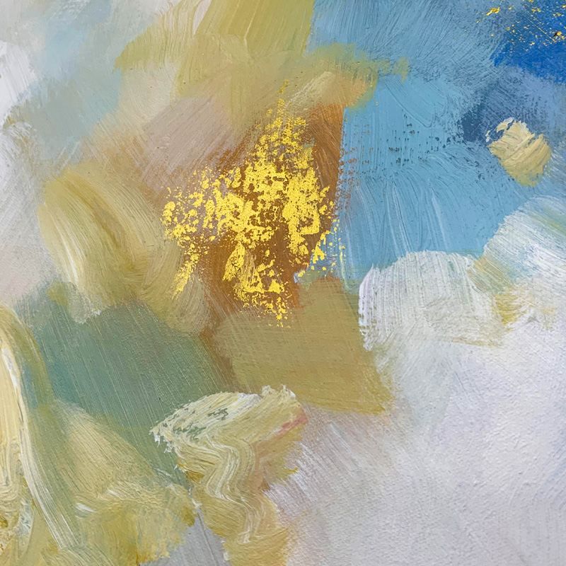 Square Blue Abstract Decorative Painting