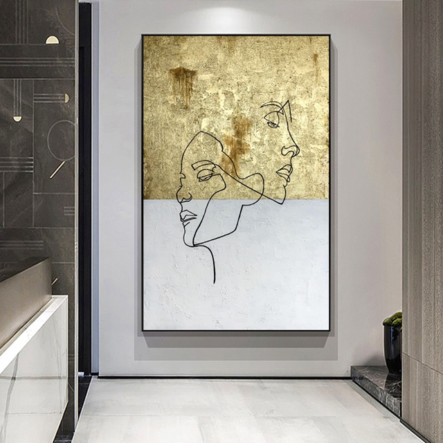 Abstract Gold Foil Painting 2