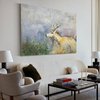 Deer Painting in Abstract Field