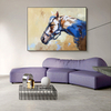 Yellow Abstract Horse Painting
