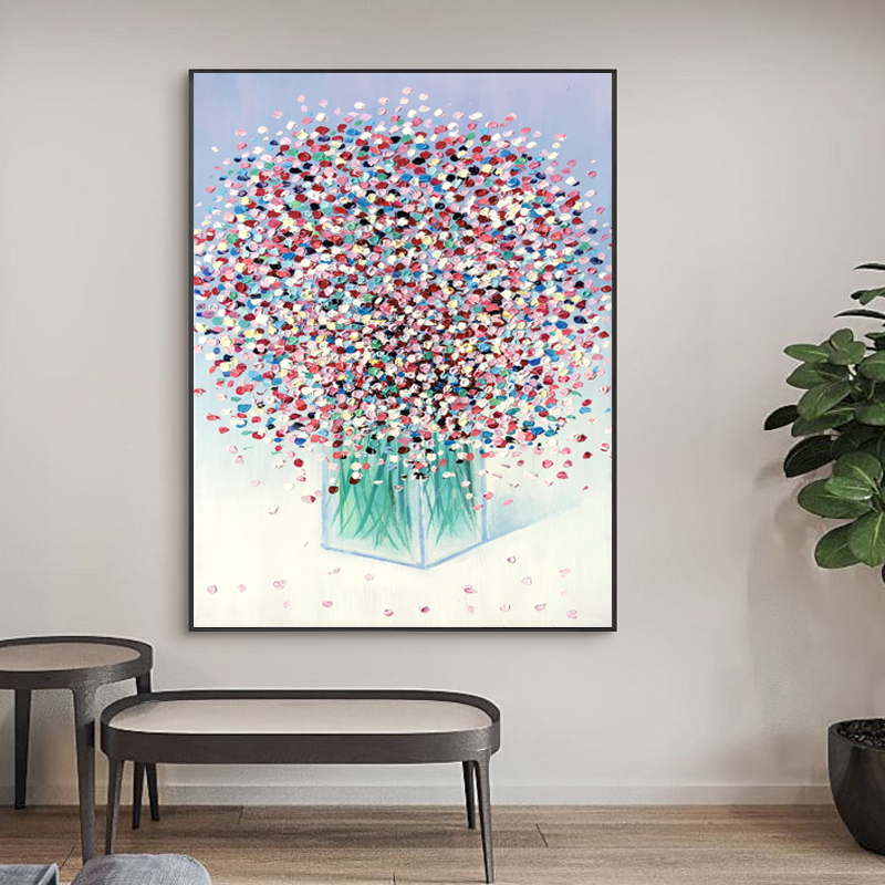 Thick Texture Flower Art
