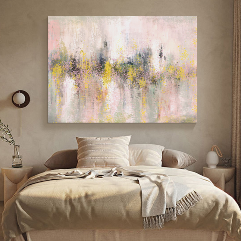 Pink Gold Leaf Art