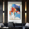 Blue Red Simple Luxury Acrylic Painting