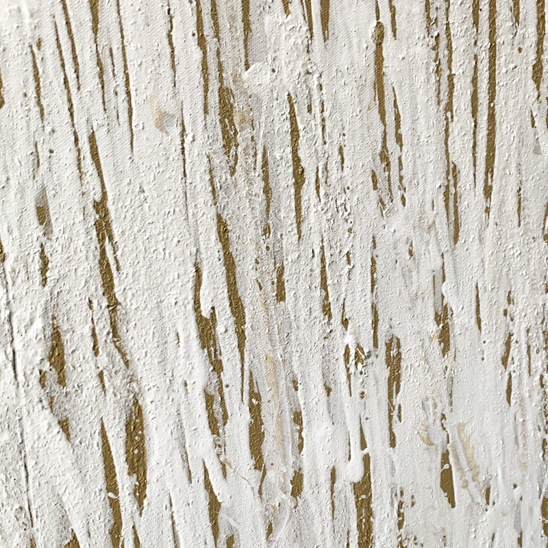 Square White Yellow And White Line Painting