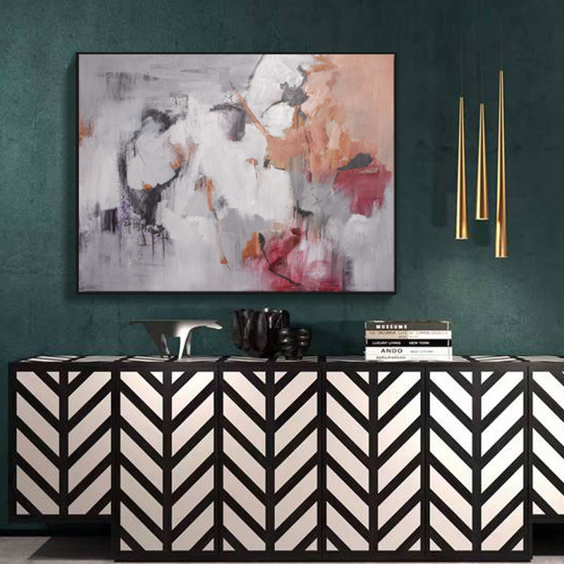 Large Abstract Painting Original Red Abstract Painting