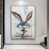 Abstract Rabbit Animal Children's Room Painting