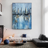 Blue City Landscape Reflection Art