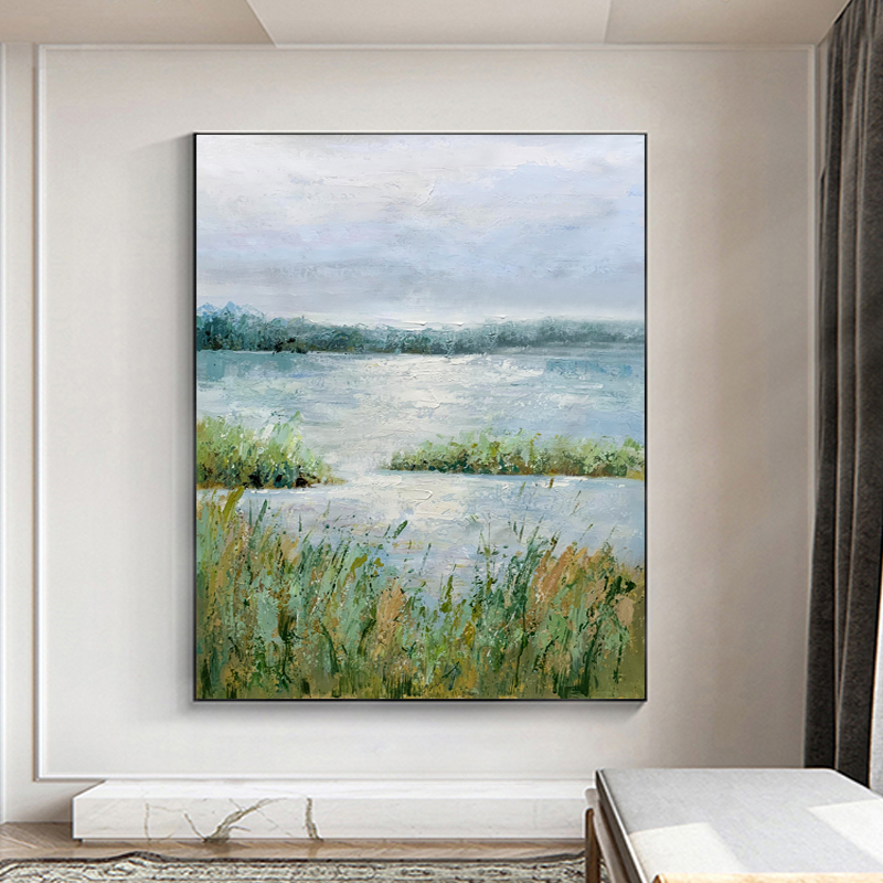 Abstract Lake Art