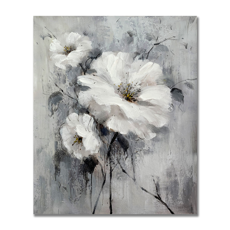 Black And White Flower Paintings