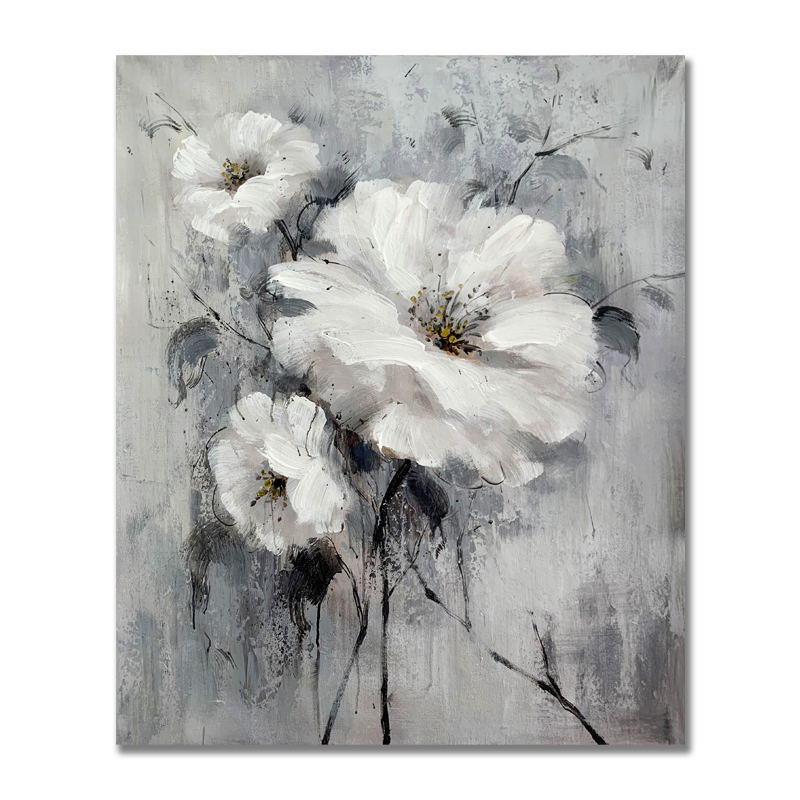 Black And White Flower Paintings