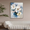 Blue Abstract Flower Art